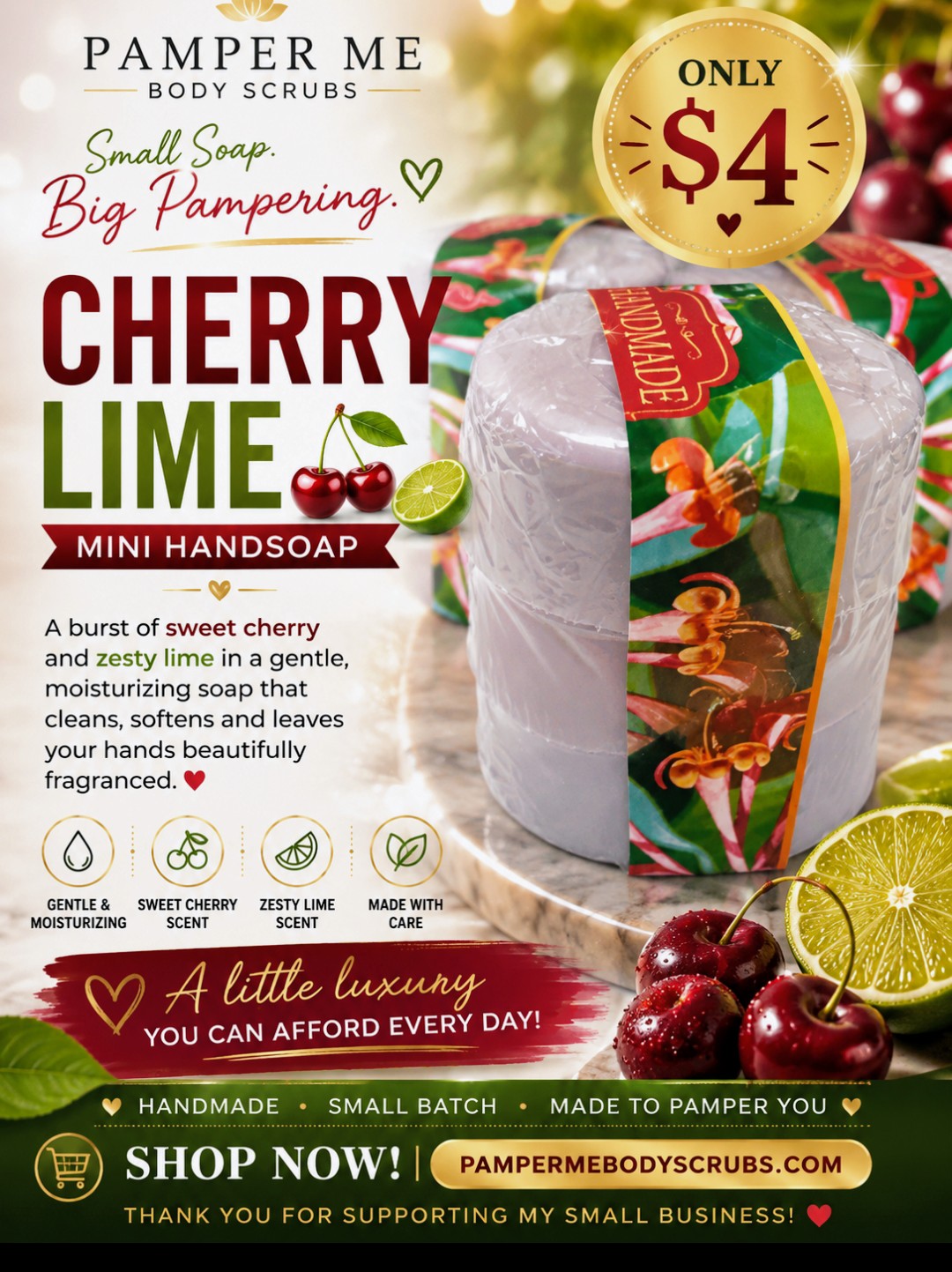 Cherry Lime Mini Handsoaps