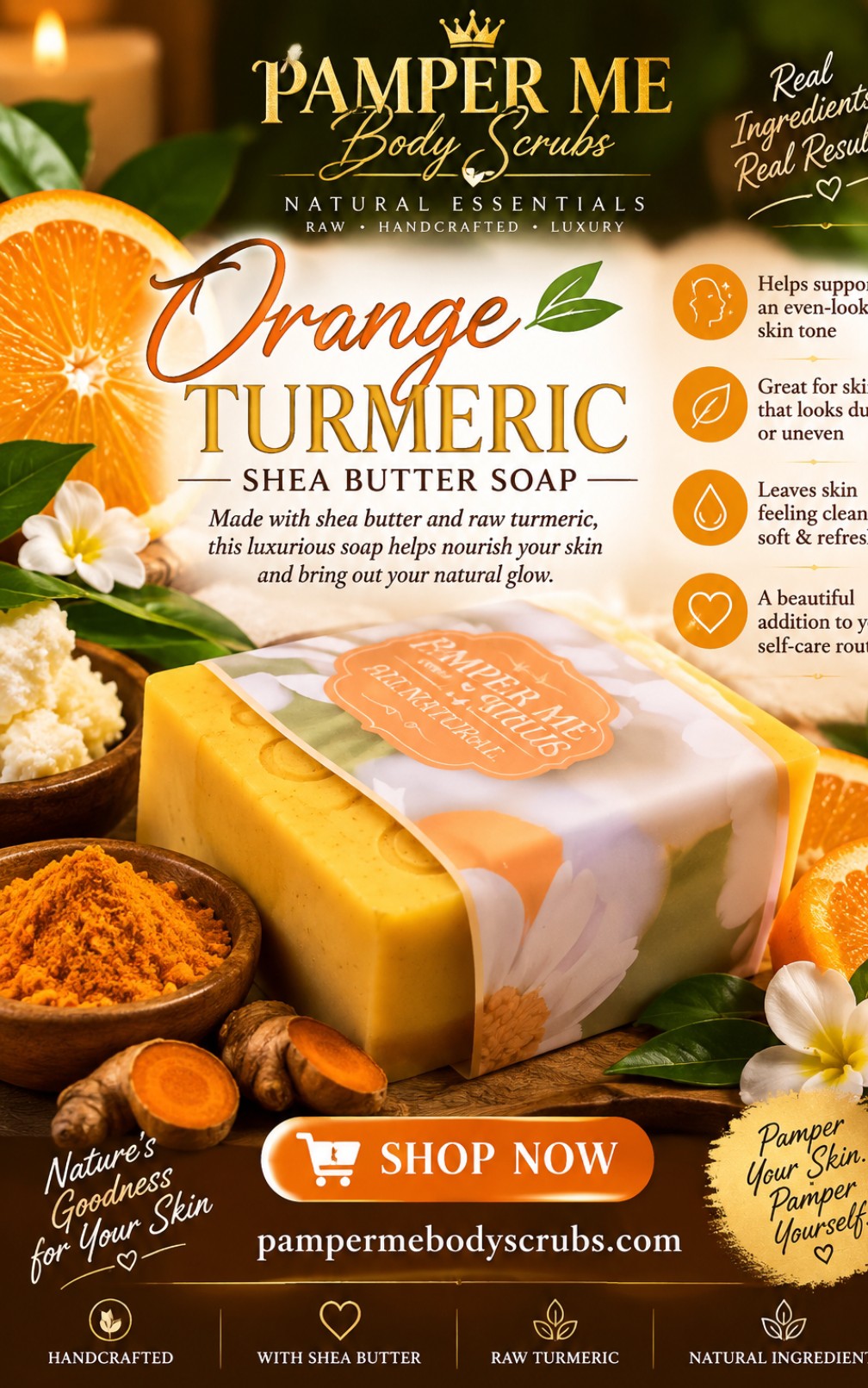 Orange Tumeric 2pk  Bar soap